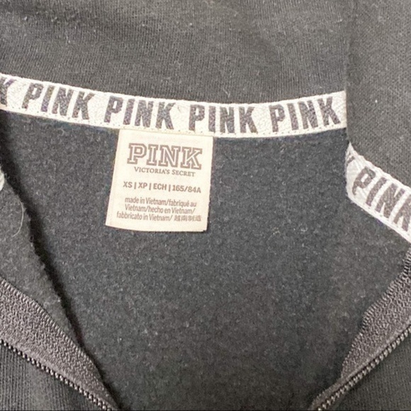PINK Victoria’s Secret black half zipped pullover - Picture 7 of 7